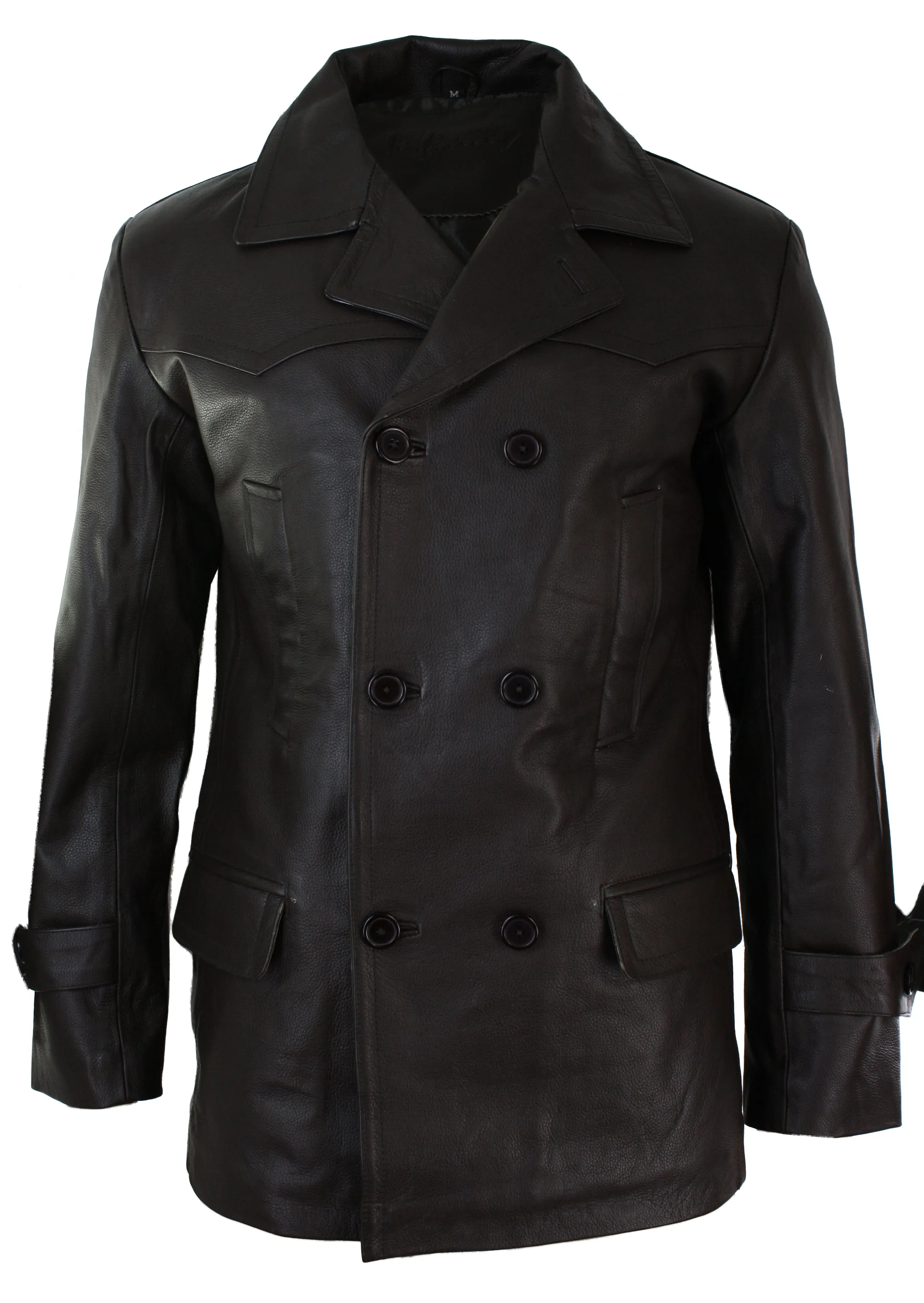 3/4 Double Breasted Leather Kriegsmarine Jacket