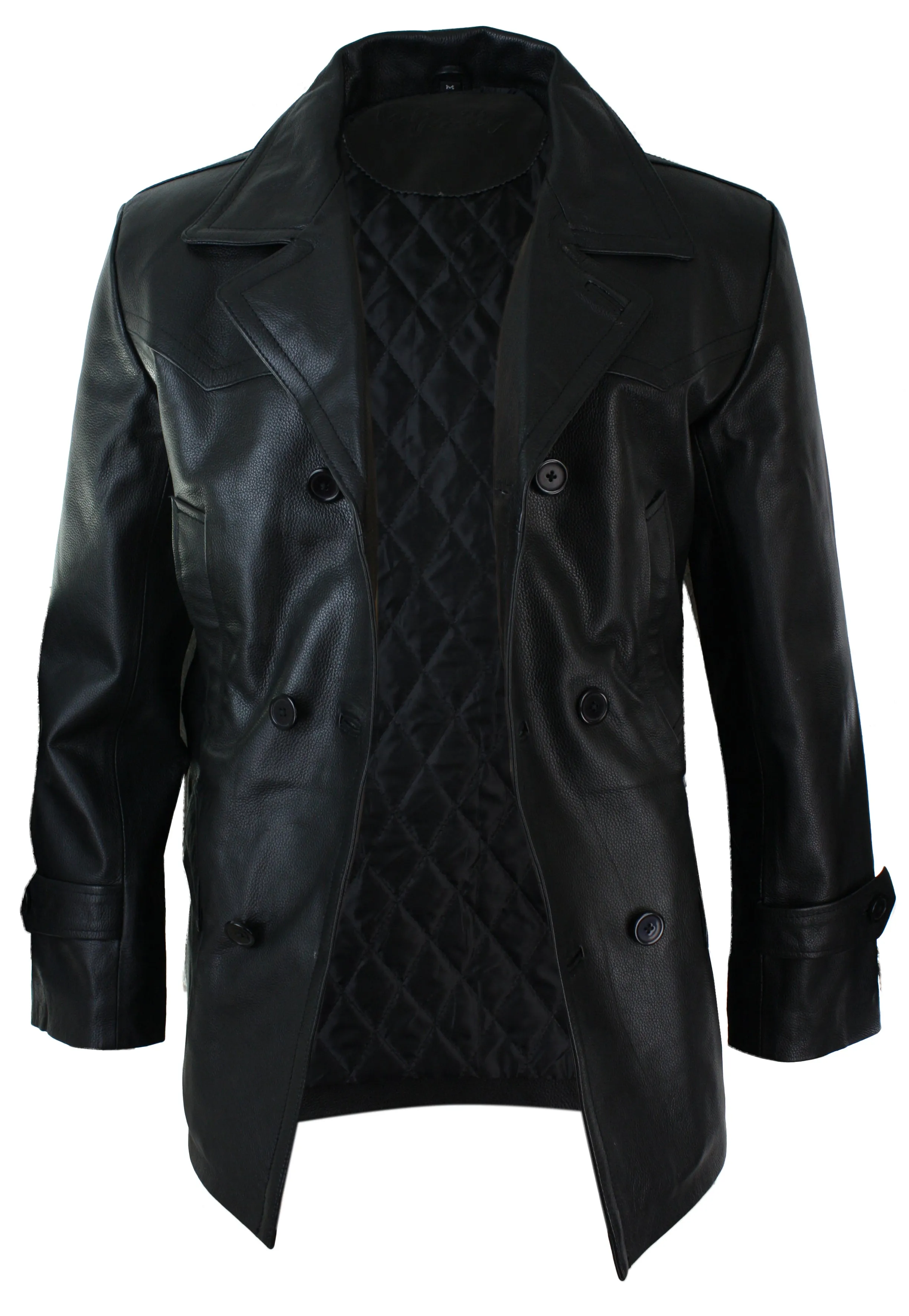 3/4 Double Breasted Leather Kriegsmarine Jacket