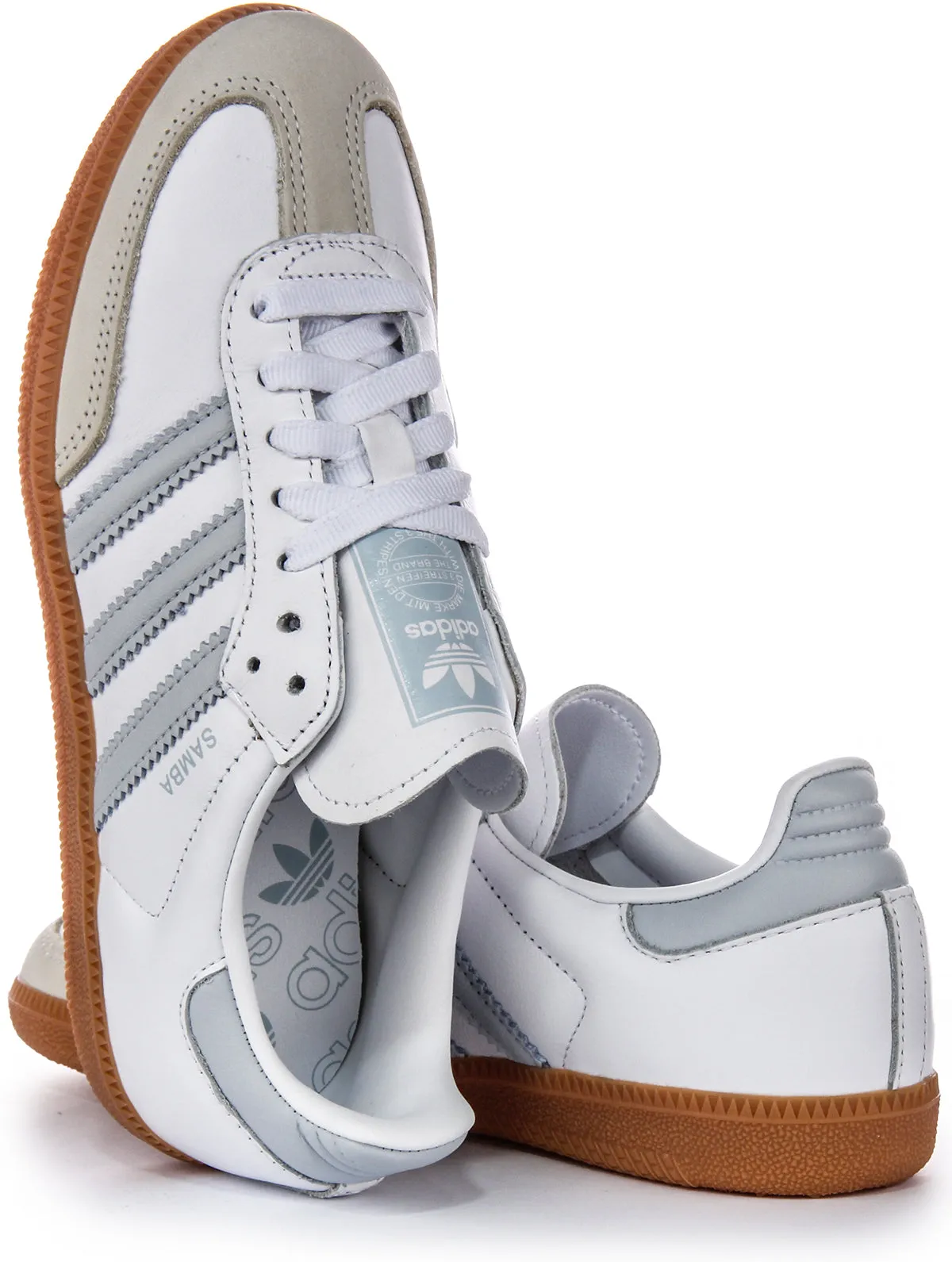 Adidas Samba OG In White Grey For Women Shoes Adidas