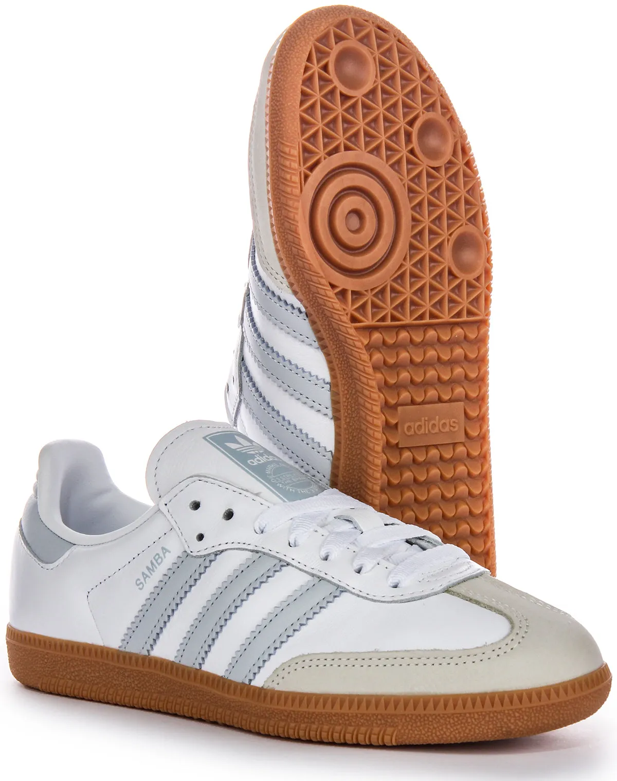 Adidas Samba OG In White Grey For Women Shoes Adidas