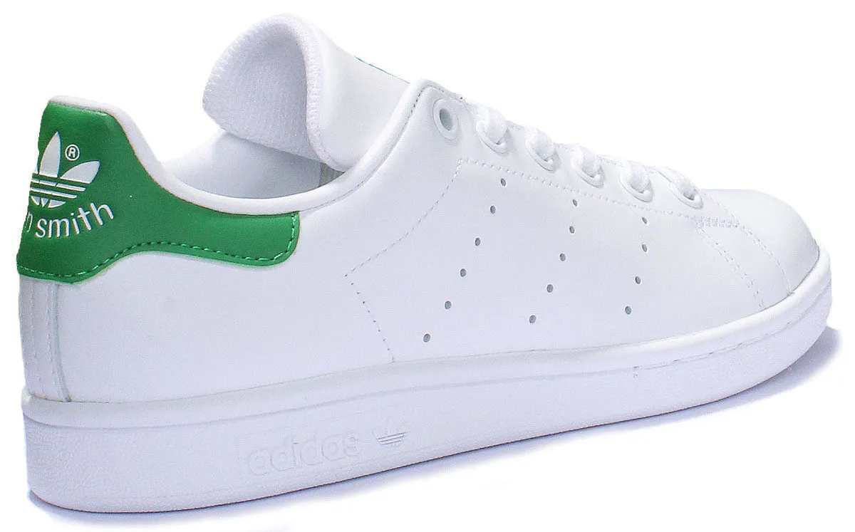 Adidas Stan Smith Leather Trainers In White Green For Women Shoes Adidas