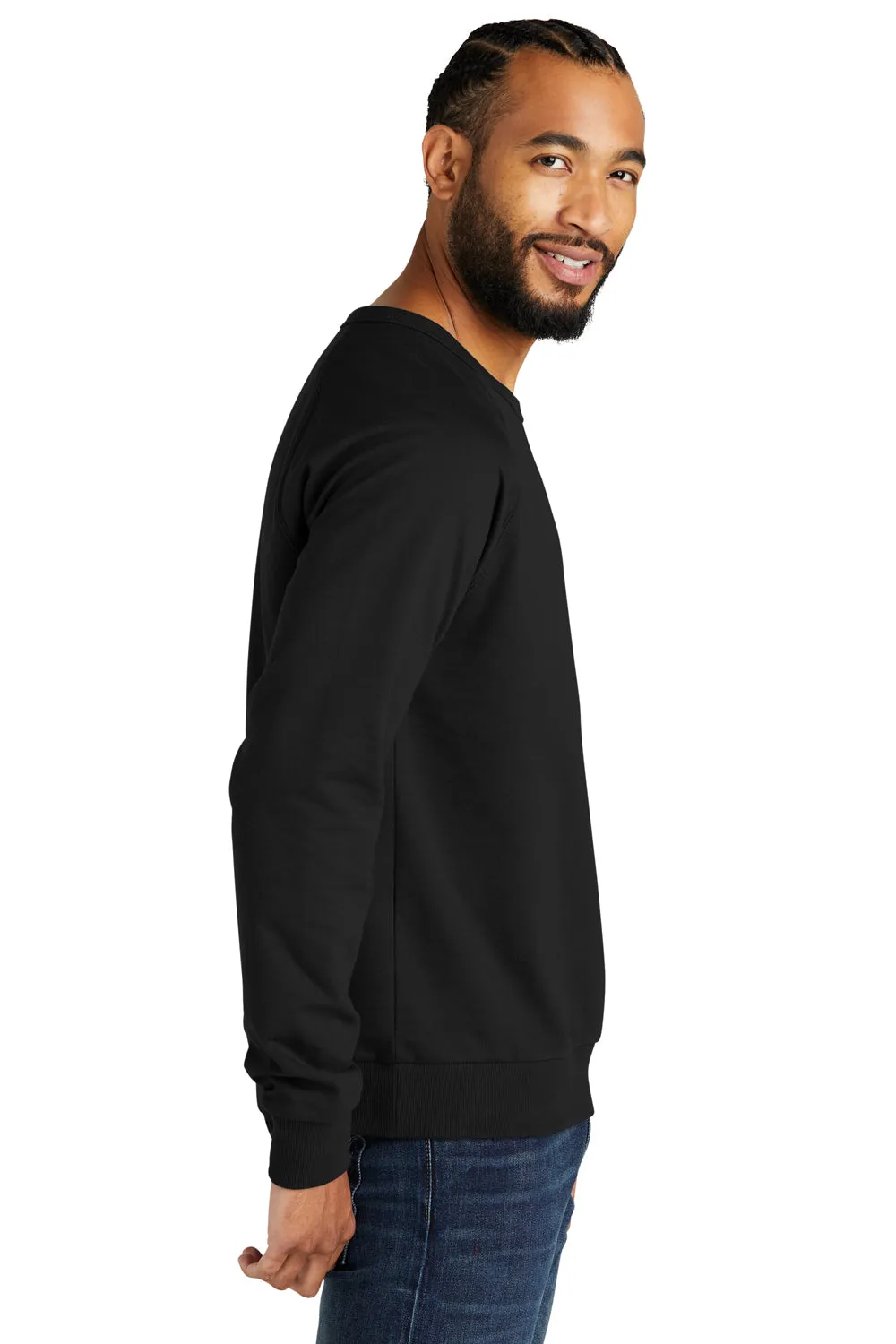Allmade Mens Organic French Terry Crewneck Sweatshirt - Deep Black