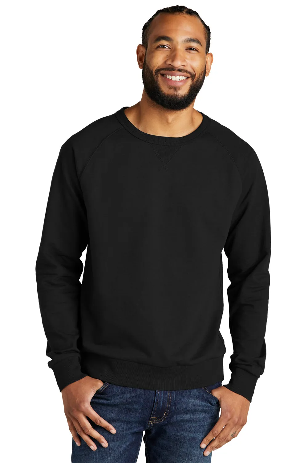Allmade Mens Organic French Terry Crewneck Sweatshirt - Deep Black