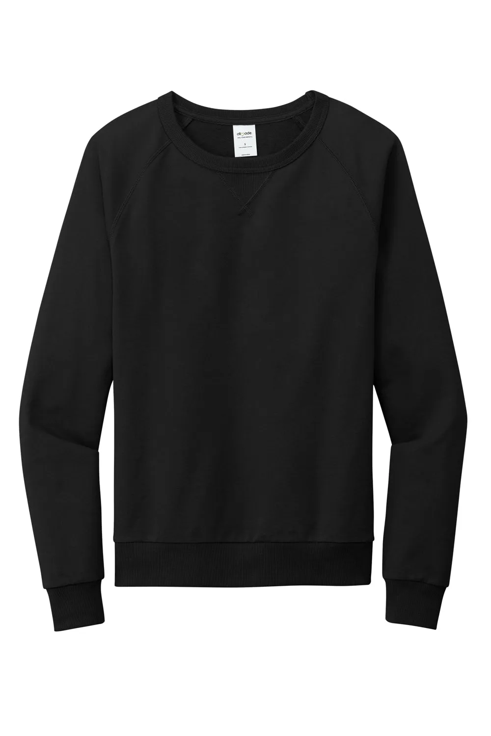 Allmade Mens Organic French Terry Crewneck Sweatshirt - Deep Black