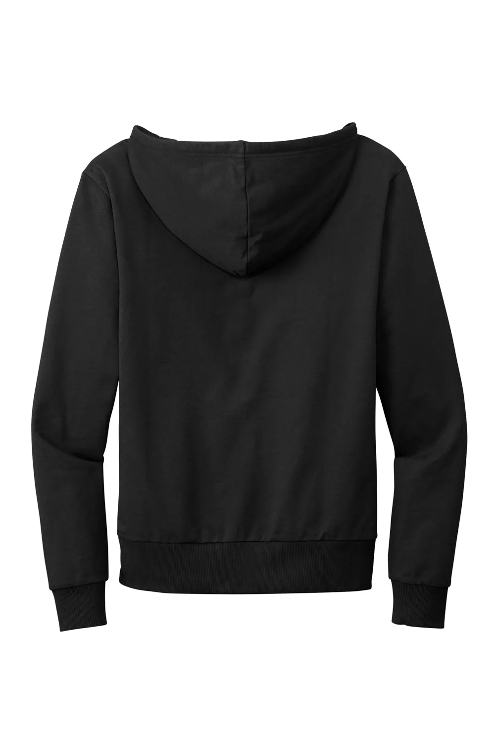 Allmade Mens Organic French Terry Full Zip Hooded Sweatshirt Hoodie w/ Pockets - Deep Black