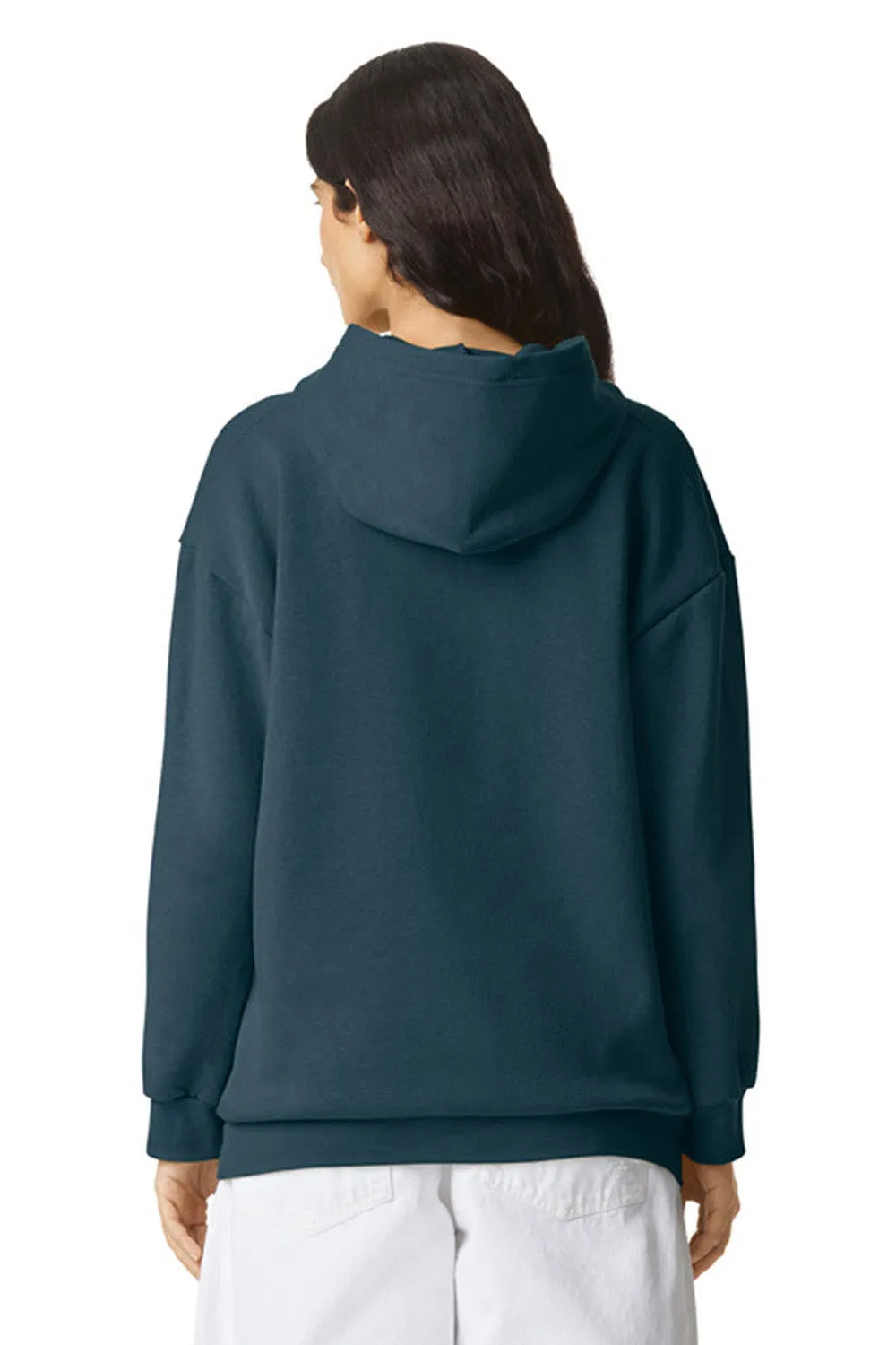 American Apparel Mens ReFlex Fleece Hooded Sweatshirt Hoodie w/ Pouch Pocket - Sea Blue