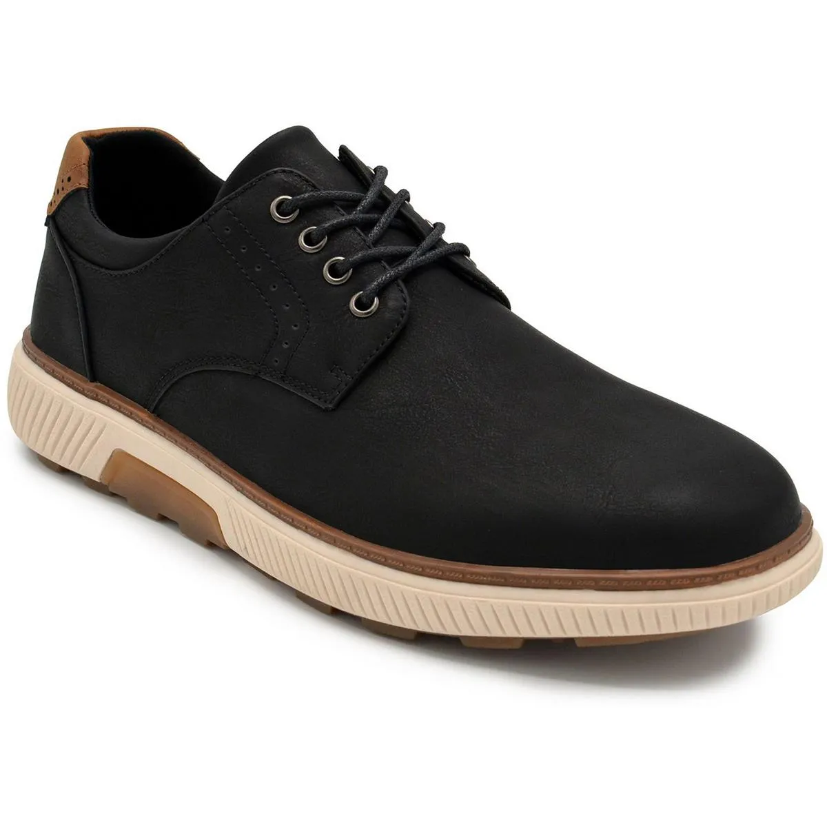 ANSON Mens Lace-Up Faux Leather Casual And Fashion Sneakers