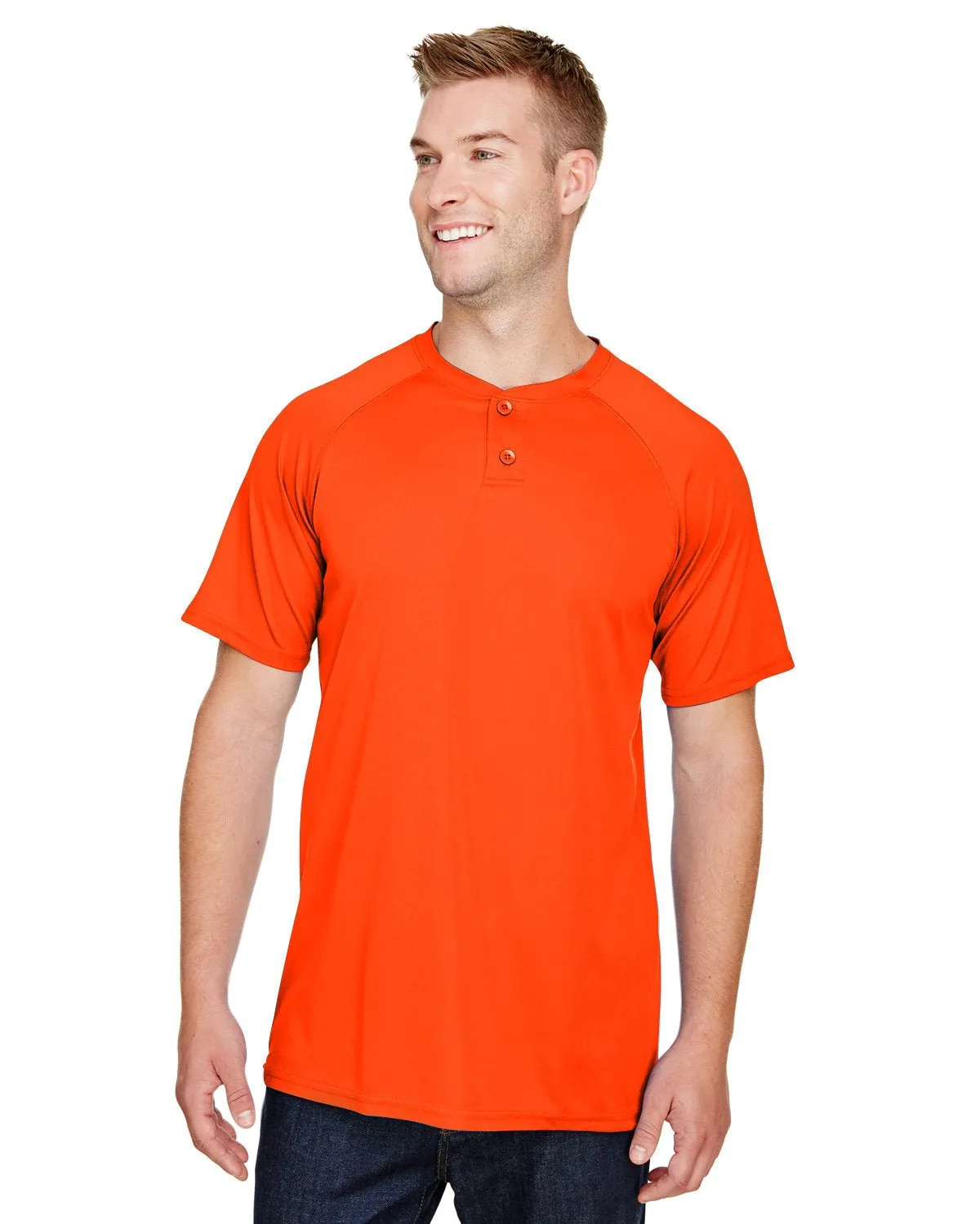 Augusta Sportswear AG1565 Adult Attain 2-Button Baseball Jersey