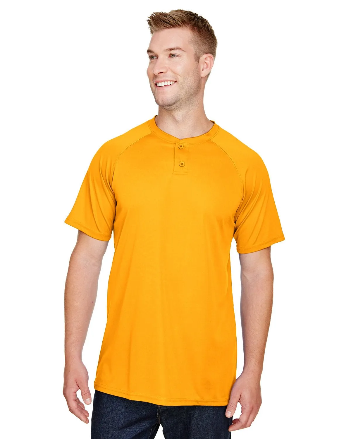 Augusta Sportswear AG1565 Adult Attain 2-Button Baseball Jersey