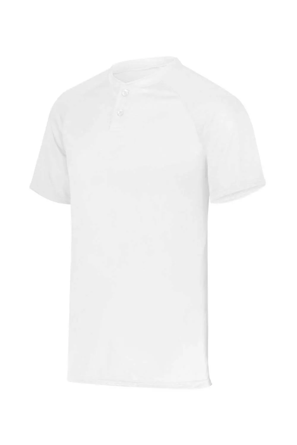 Augusta Sportswear Mens Attain 2 Moisture Wicking Button Short Sleeve Baseball Jersey - White