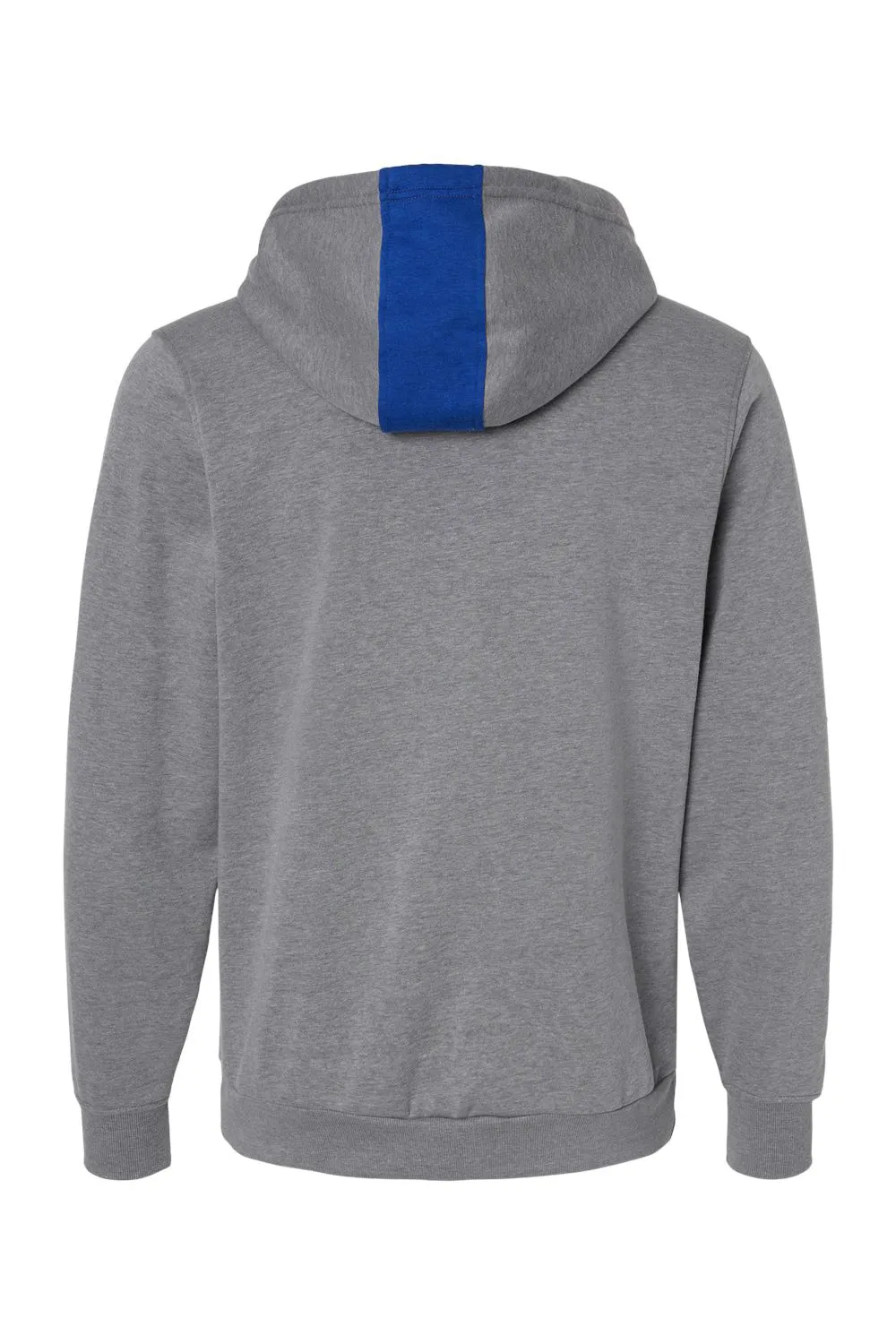 Augusta Sportswear Mens Eco Revive 3 Season Fleece Hooded Sweatshirt Hoodie w/ Pouch Pocket - Royal Blue/Heather Grey