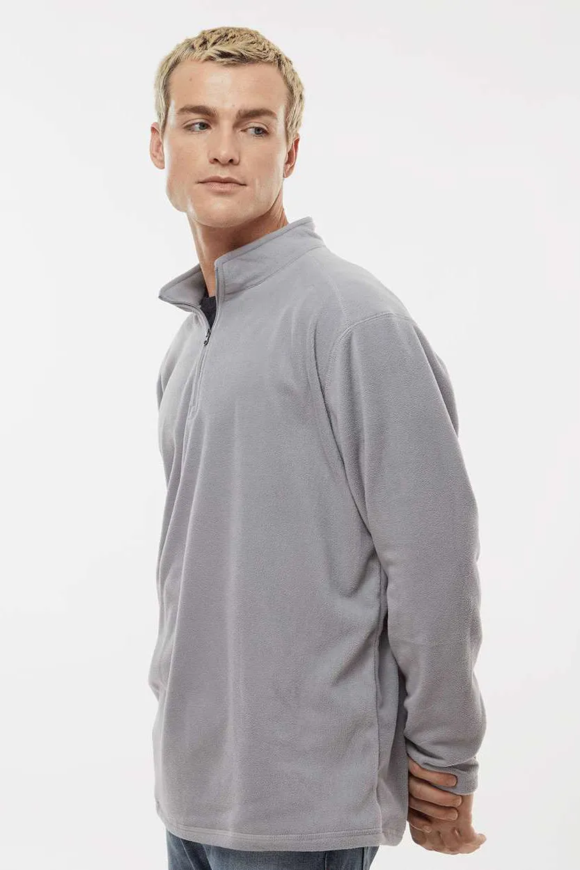 Augusta Sportswear Mens Eco Revive Micro Lite Fleece 1/4 Zip Sweatshirt - Athletic Grey