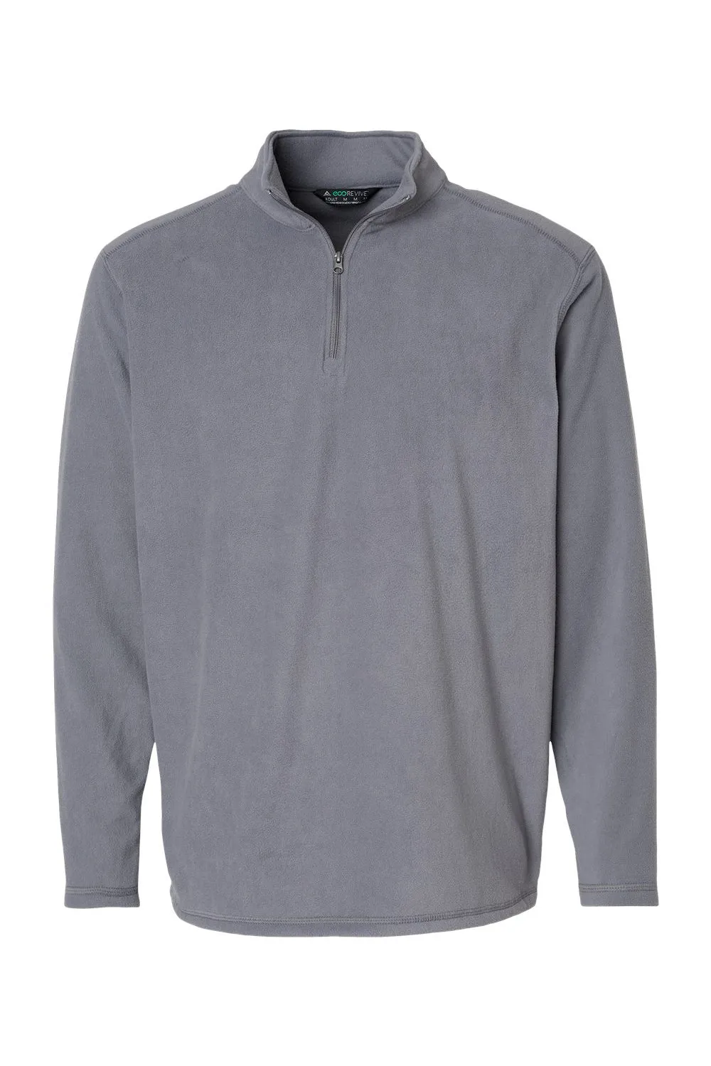 Augusta Sportswear Mens Eco Revive Micro Lite Fleece 1/4 Zip Sweatshirt - Graphite Grey