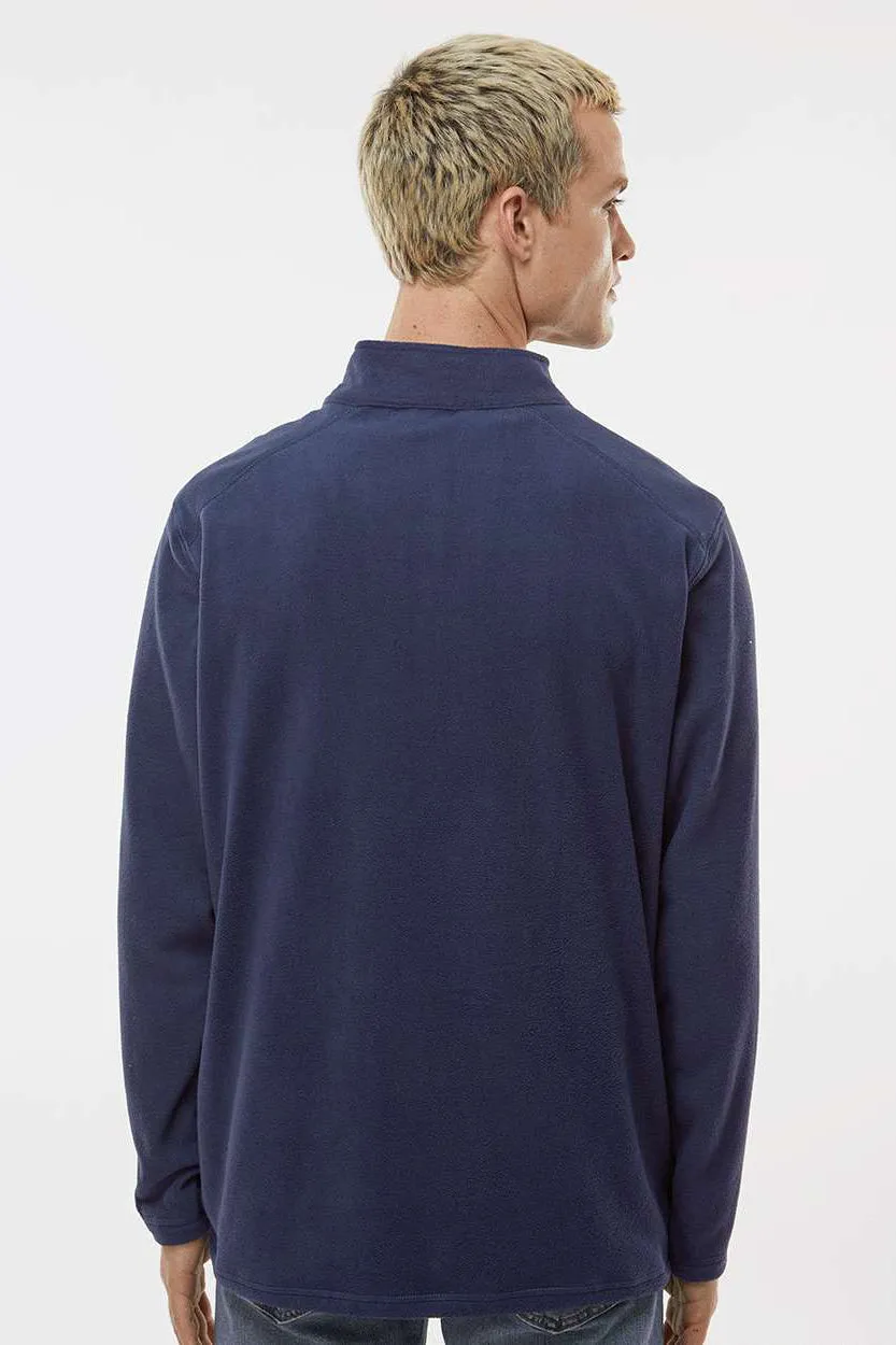 Augusta Sportswear Mens Eco Revive Micro Lite Fleece 1/4 Zip Sweatshirt - Navy Blue