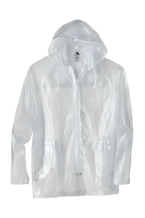 Augusta Sportswear Mens Full Zip Hooded Rain Jacket - Clear