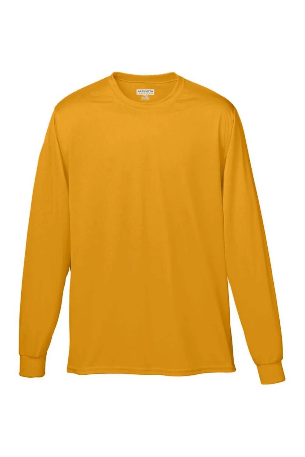 Augusta Sportswear Mens Moisture Wicking Long Sleeve Crewneck T-Shirt - Gold