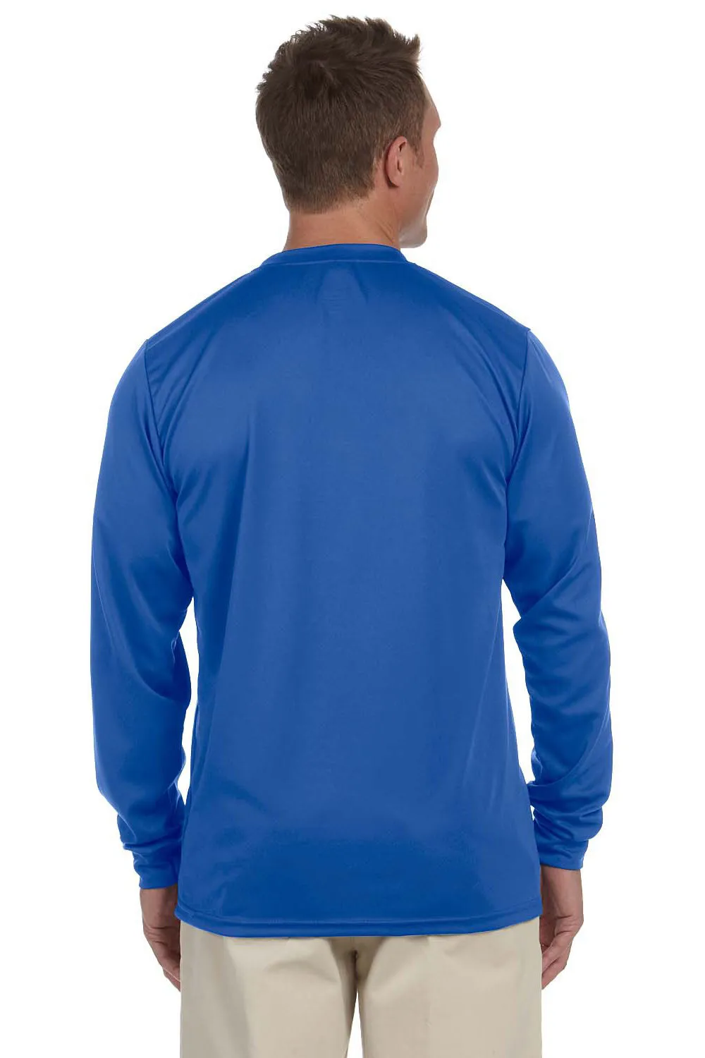 Augusta Sportswear Mens Moisture Wicking Long Sleeve Crewneck T-Shirt - Royal Blue