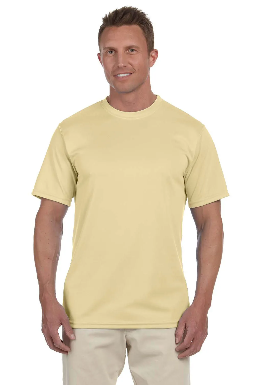 Augusta Sportswear Mens Moisture Wicking Short Sleeve Crewneck T-Shirt - Vegas Gold