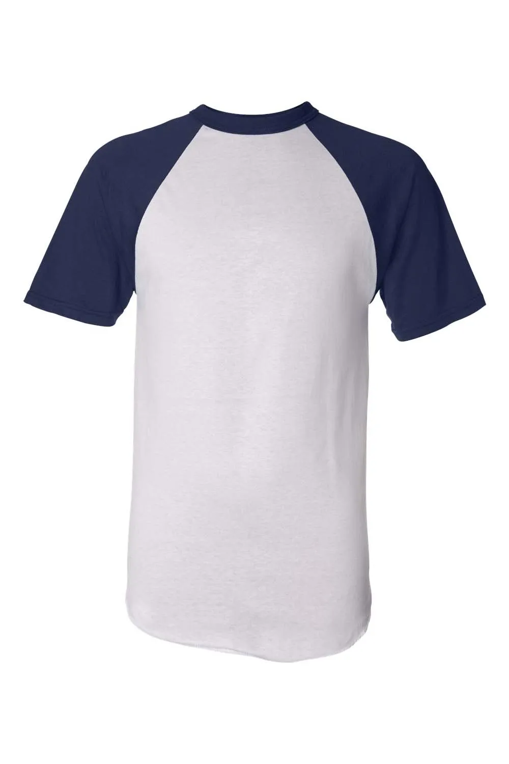 Augusta Sportswear Mens Short Sleeve Crewneck T-Shirt - White/Navy Blue