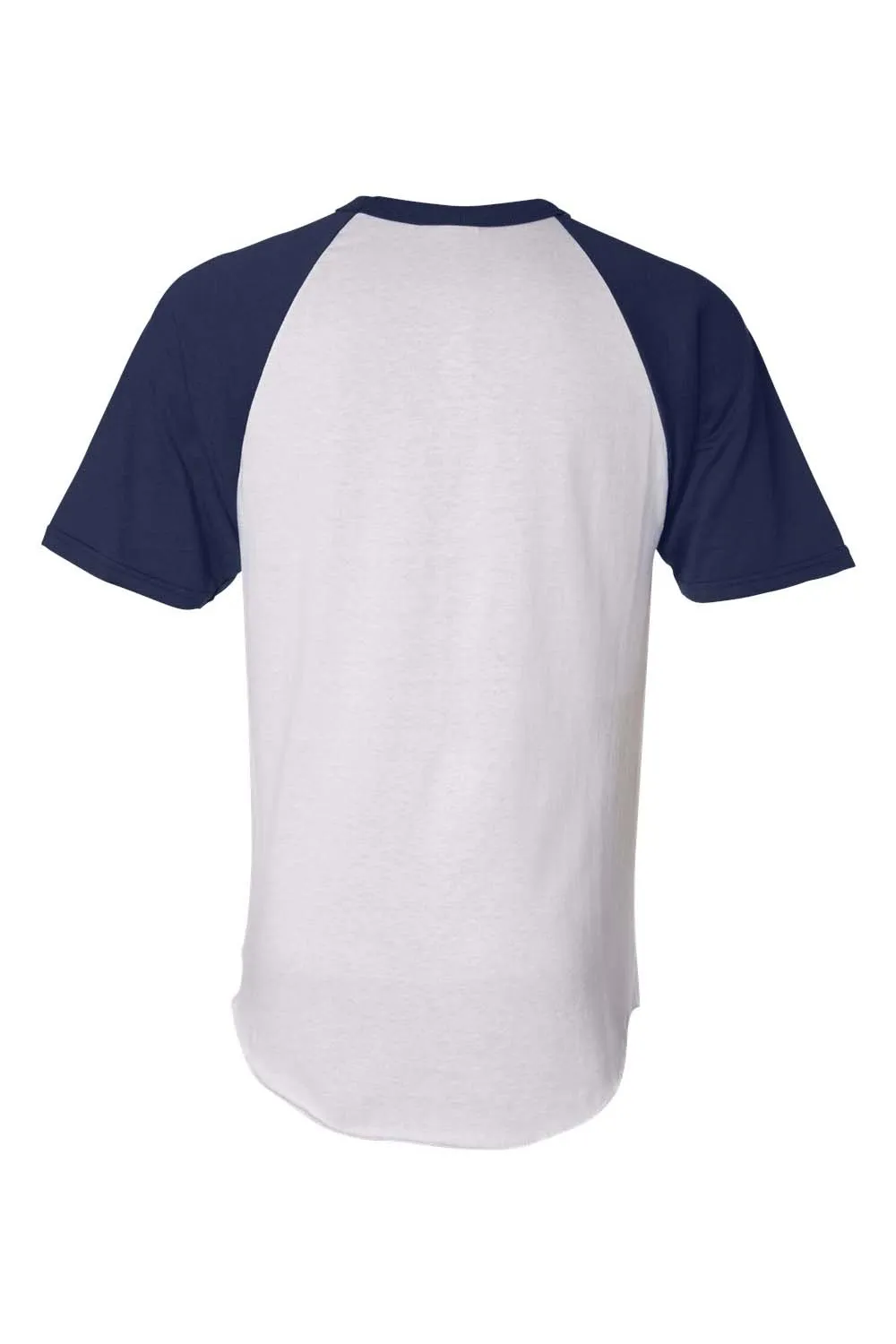 Augusta Sportswear Mens Short Sleeve Crewneck T-Shirt - White/Navy Blue