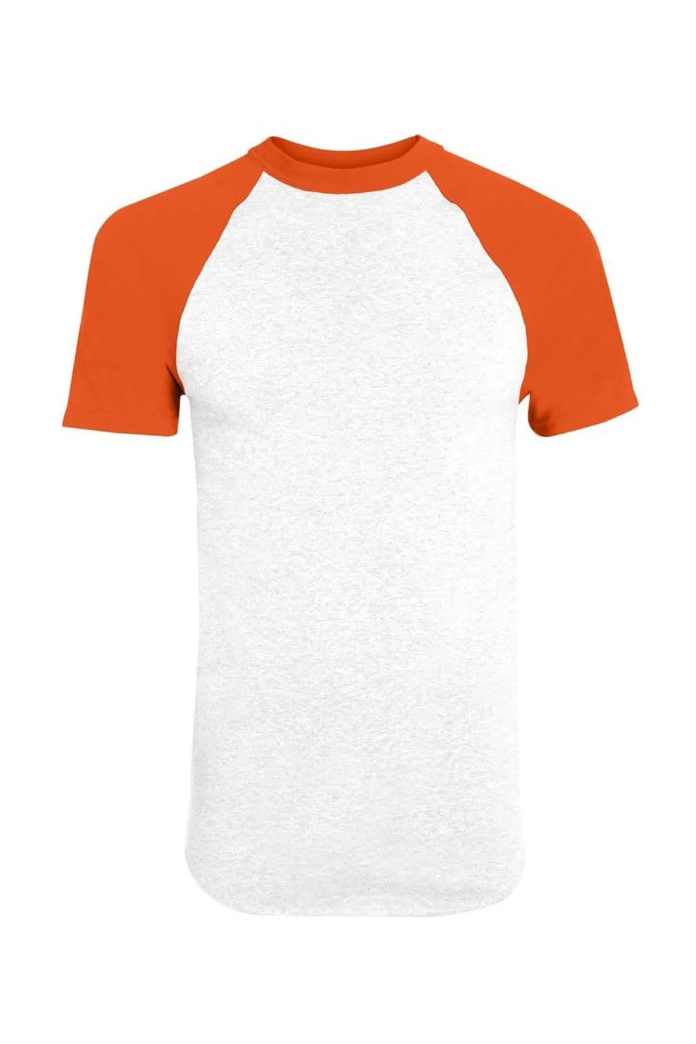 Augusta Sportswear Mens Short Sleeve Crewneck T-Shirt - White/Orange