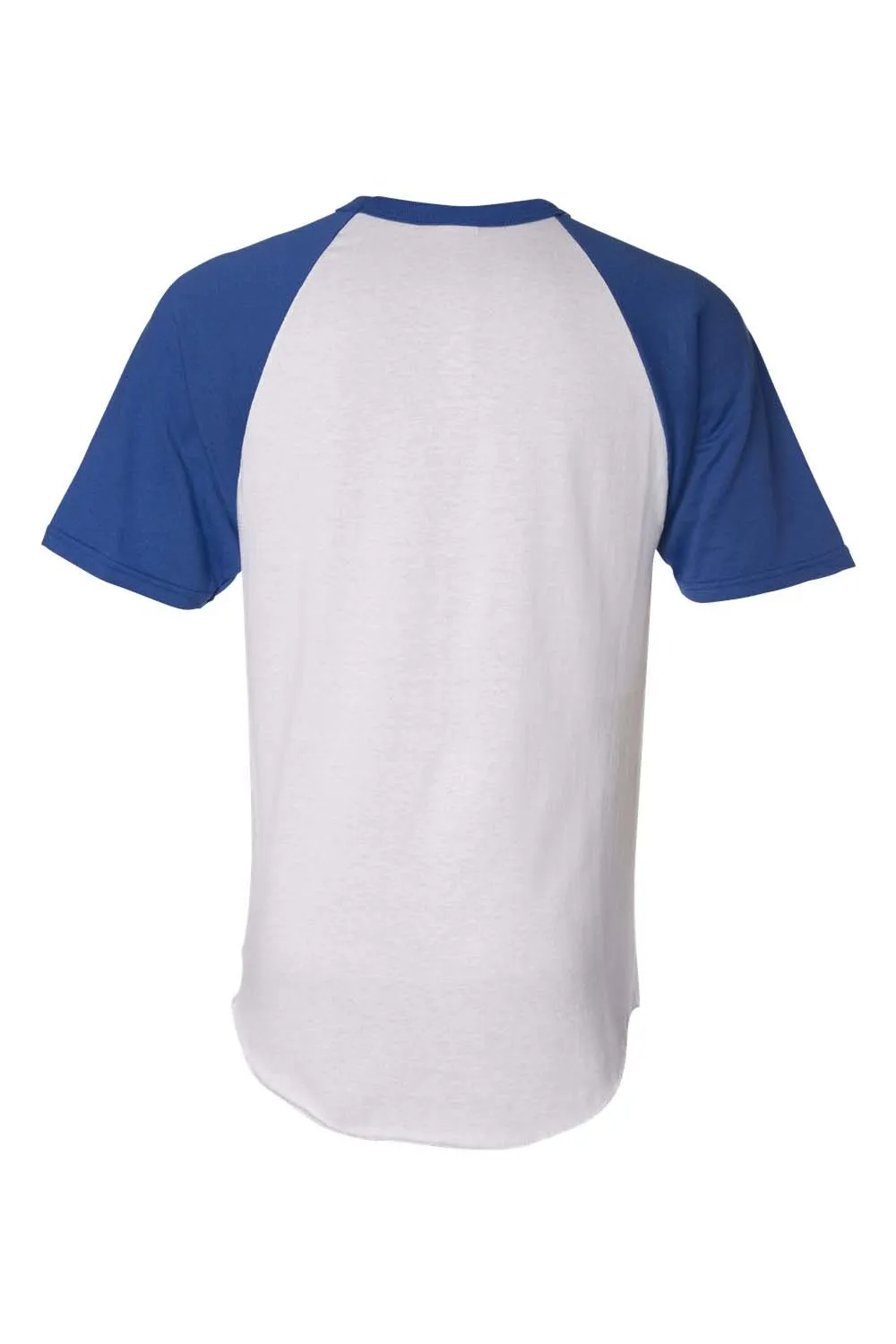 Augusta Sportswear Mens Short Sleeve Crewneck T-Shirt - White/Royal Blue