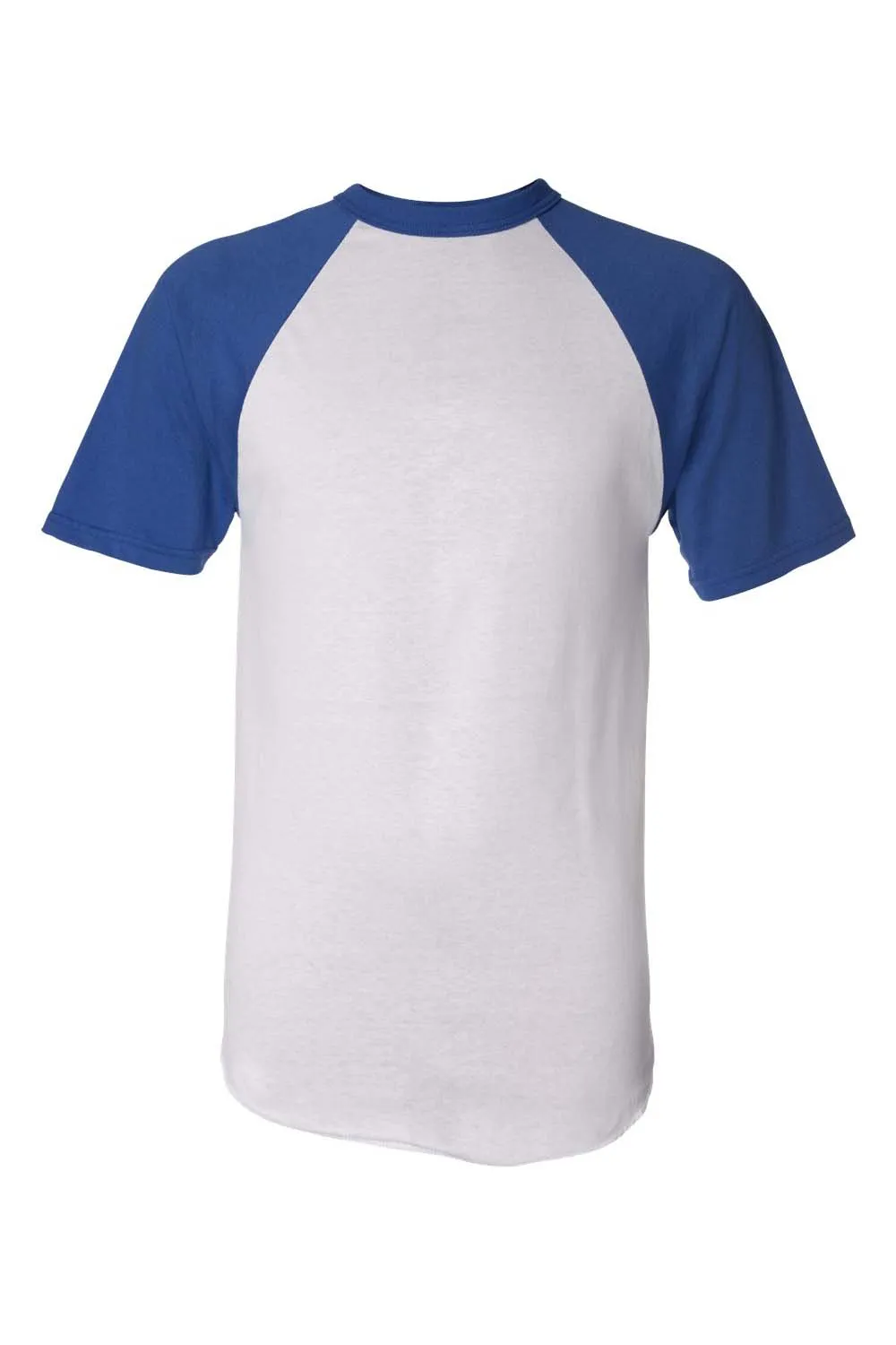 Augusta Sportswear Mens Short Sleeve Crewneck T-Shirt - White/Royal Blue