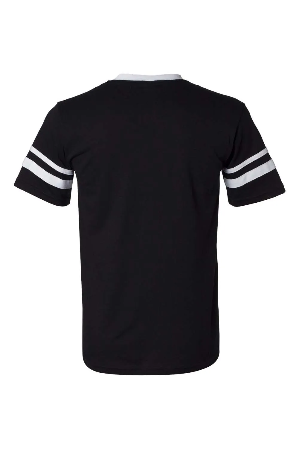 Augusta Sportswear Mens Short Sleeve V-Neck T-Shirt - Black/White