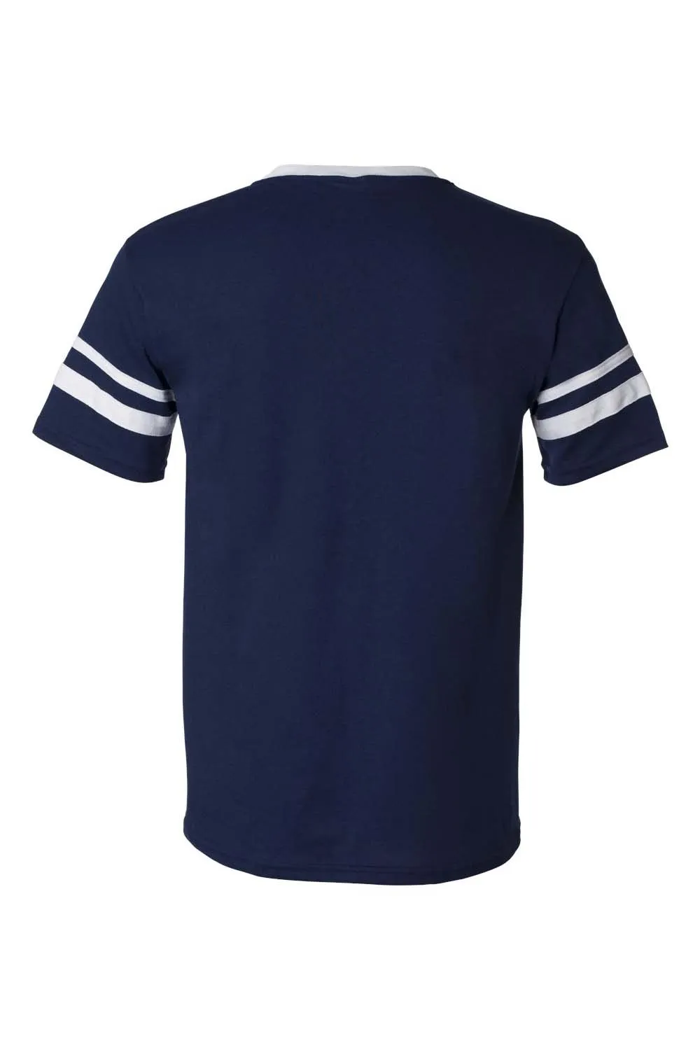 Augusta Sportswear Mens Short Sleeve V-Neck T-Shirt - Navy Blue/White