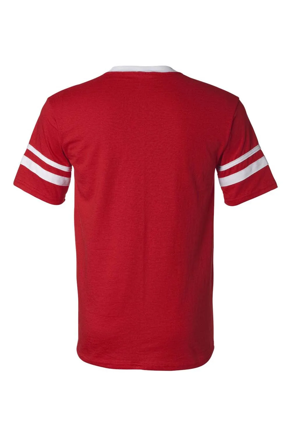 Augusta Sportswear Mens Short Sleeve V-Neck T-Shirt - Red/White