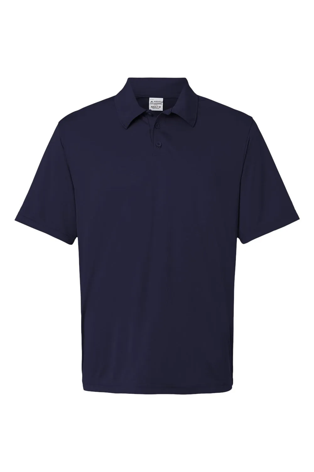 Augusta Sportswear Mens Vital Moisture Wicking Short Sleeve Polo Shirt - Navy Blue