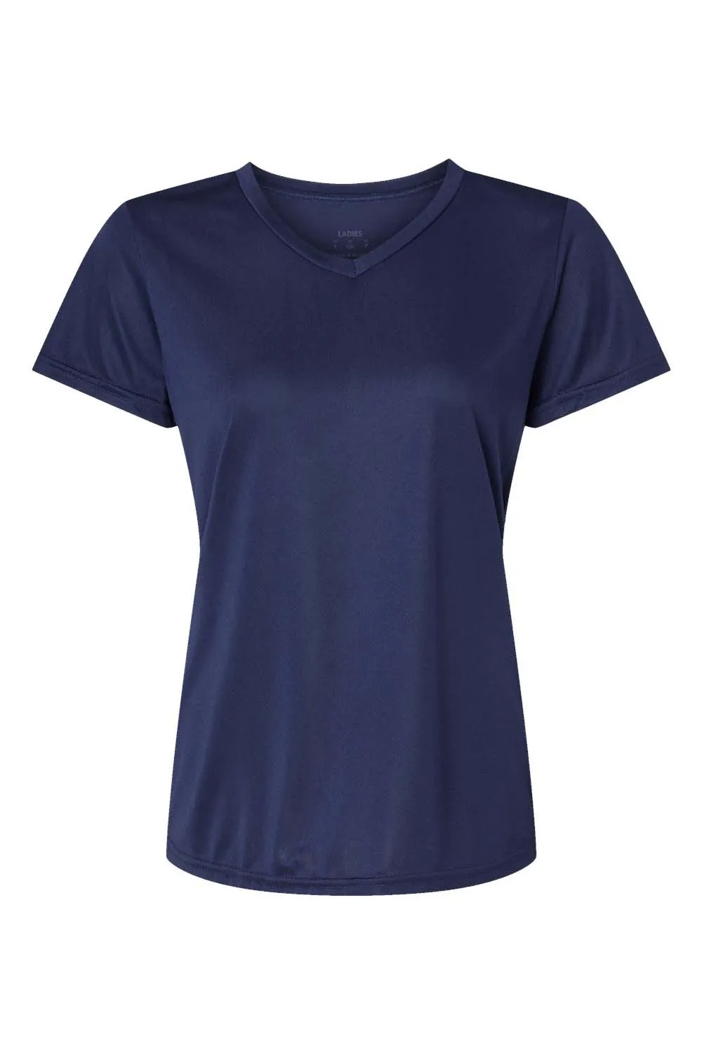 Augusta Sportswear Womens Moisture Wicking Short Sleeve V-Neck T-Shirt - Navy Blue