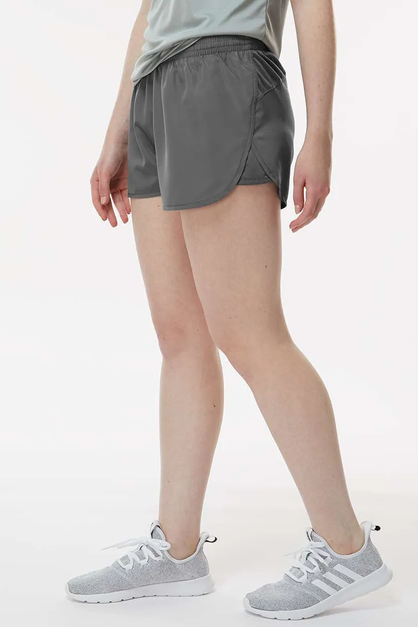 Augusta Sportswear Womens Wayfarer Moisture Wicking Shorts w/ Internal Pocket - Graphite Grey