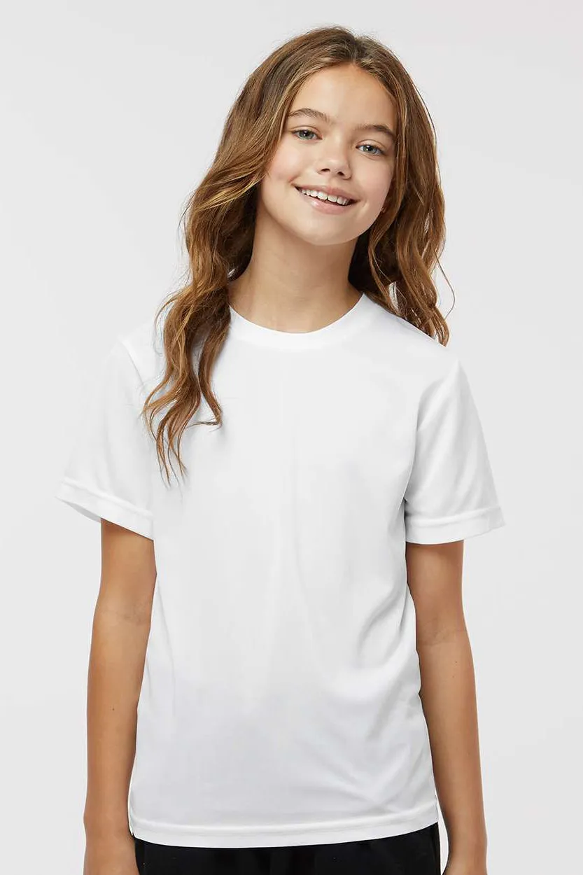 Augusta Sportswear Youth Nexgen Moisture Wicking Short Sleeve Crewneck T-Shirt - White