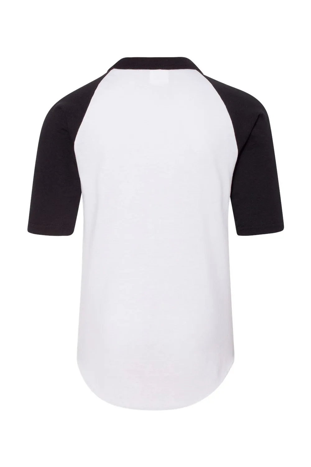 Augusta Sportswear Youth Raglan 3/4 Sleeve Crewneck T-Shirt - White/Black
