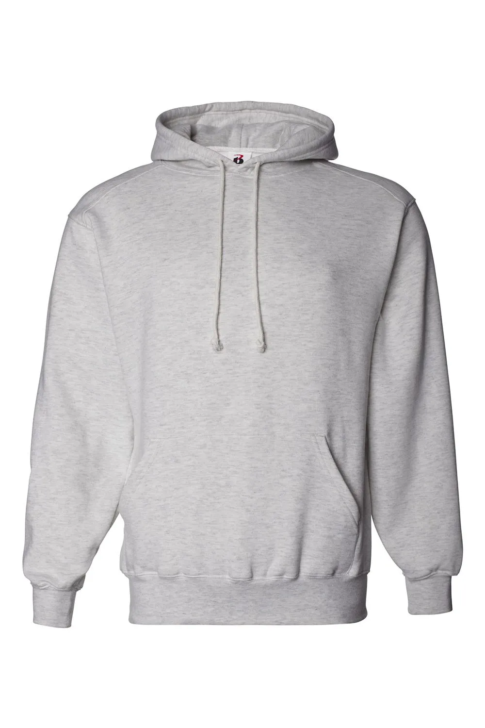 Badger Mens Hooded Sweatshirt Hoodie w/ Pouch Pocket - Oxford Grey