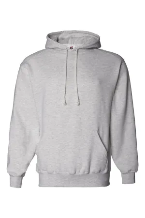 Badger Mens Hooded Sweatshirt Hoodie w/ Pouch Pocket - Oxford Grey