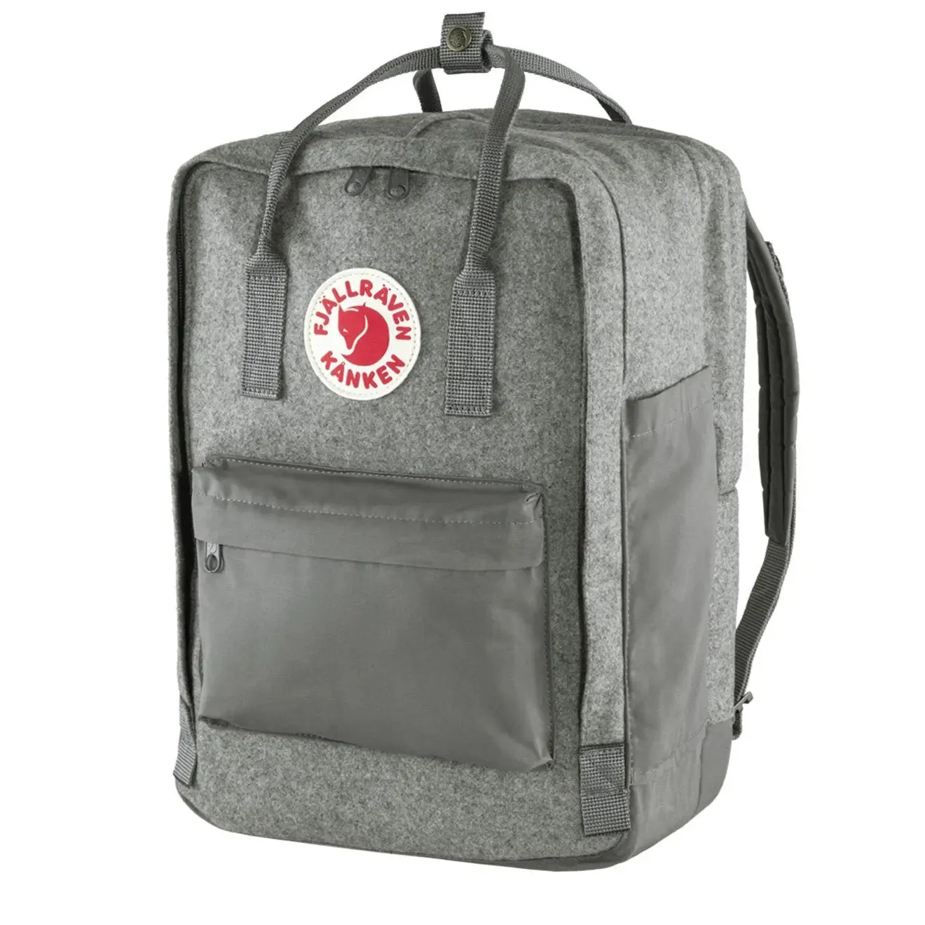 Bags FjallravenBackpack Men Fjallraven Kanken Re-Wool Laptop 15  Granite Grey