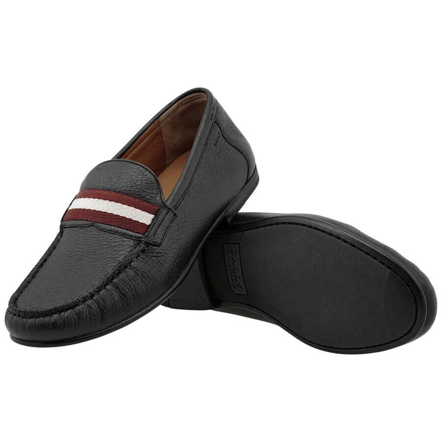Bally Crokett Men's 6228362 Black Leather Loafers