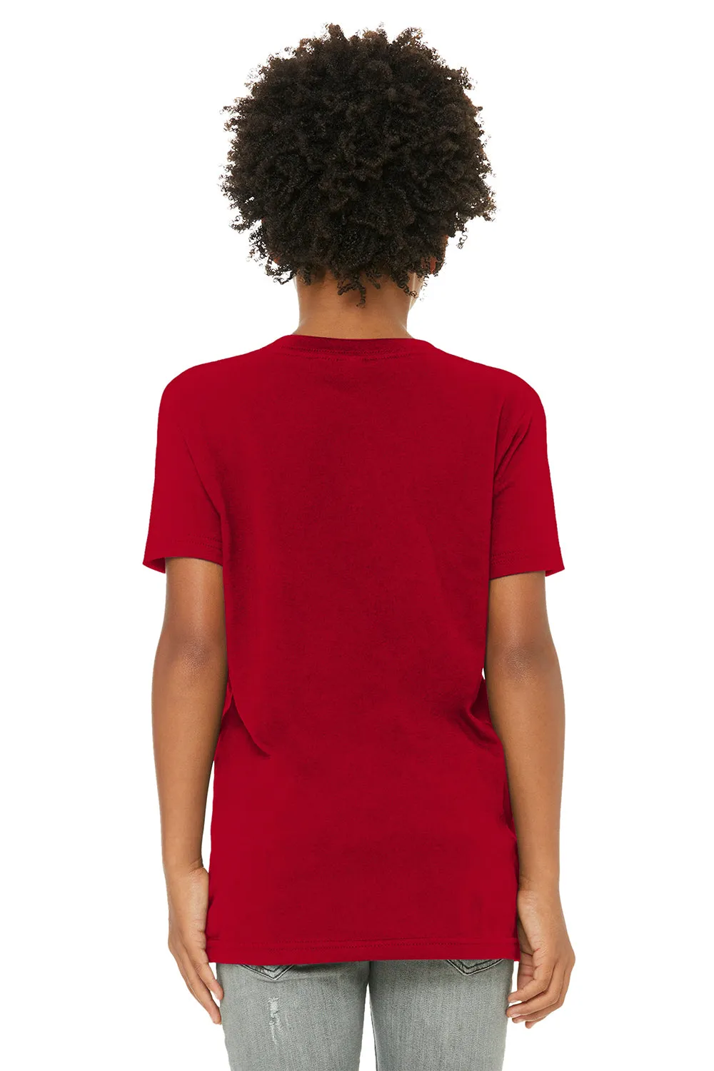 Bella   Canvas Youth Jersey Short Sleeve Crewneck T-Shirt - Red