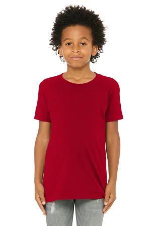Bella   Canvas Youth Jersey Short Sleeve Crewneck T-Shirt - Red