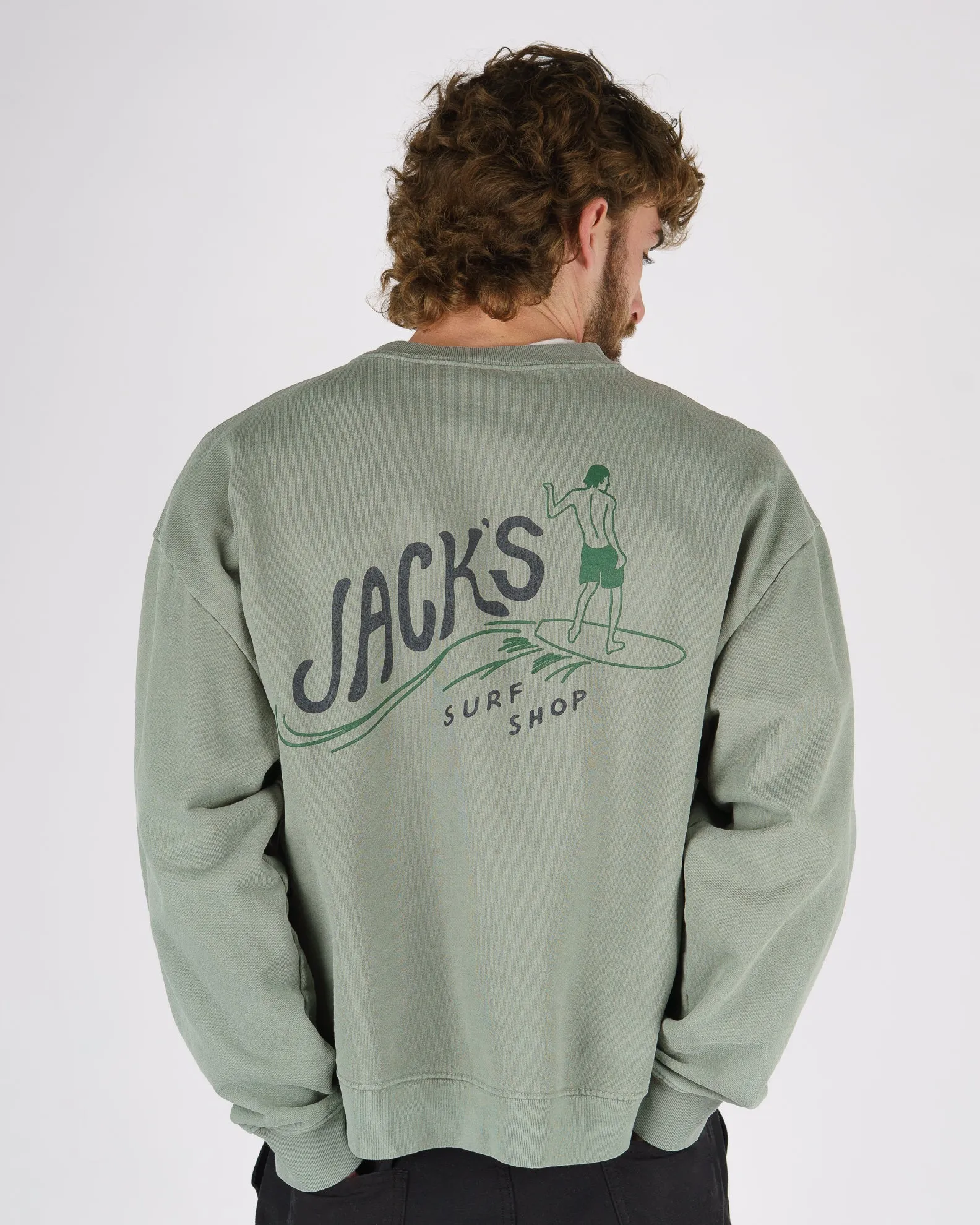 Bobber Heavyweight Crewneck - Sage