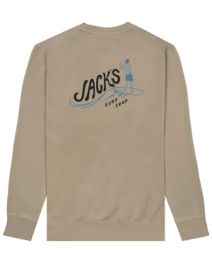 Bobber Pigment Dye Crewneck Sweatshirt - Pigment Sand Stone