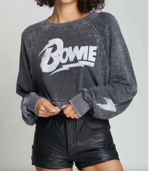 Bowie Strike Cropped Sweatshirt In Black