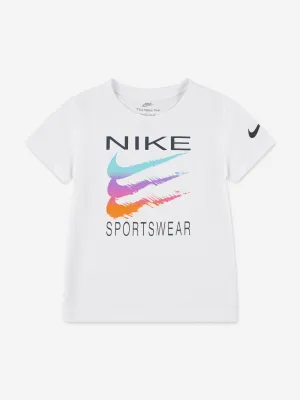 Boys Sportswear Swoosh T-Shirt in White
