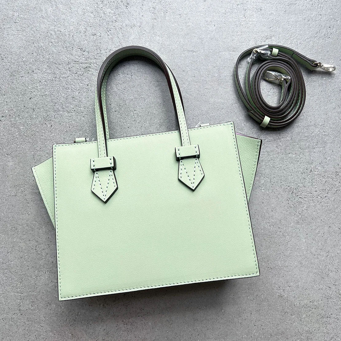 Bregancon Stand Up Mini Zip, Mint Moreau Bags