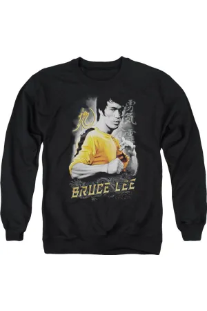 Bruce Lee Yellow Dragon Adult Crewneck Sweatshirt