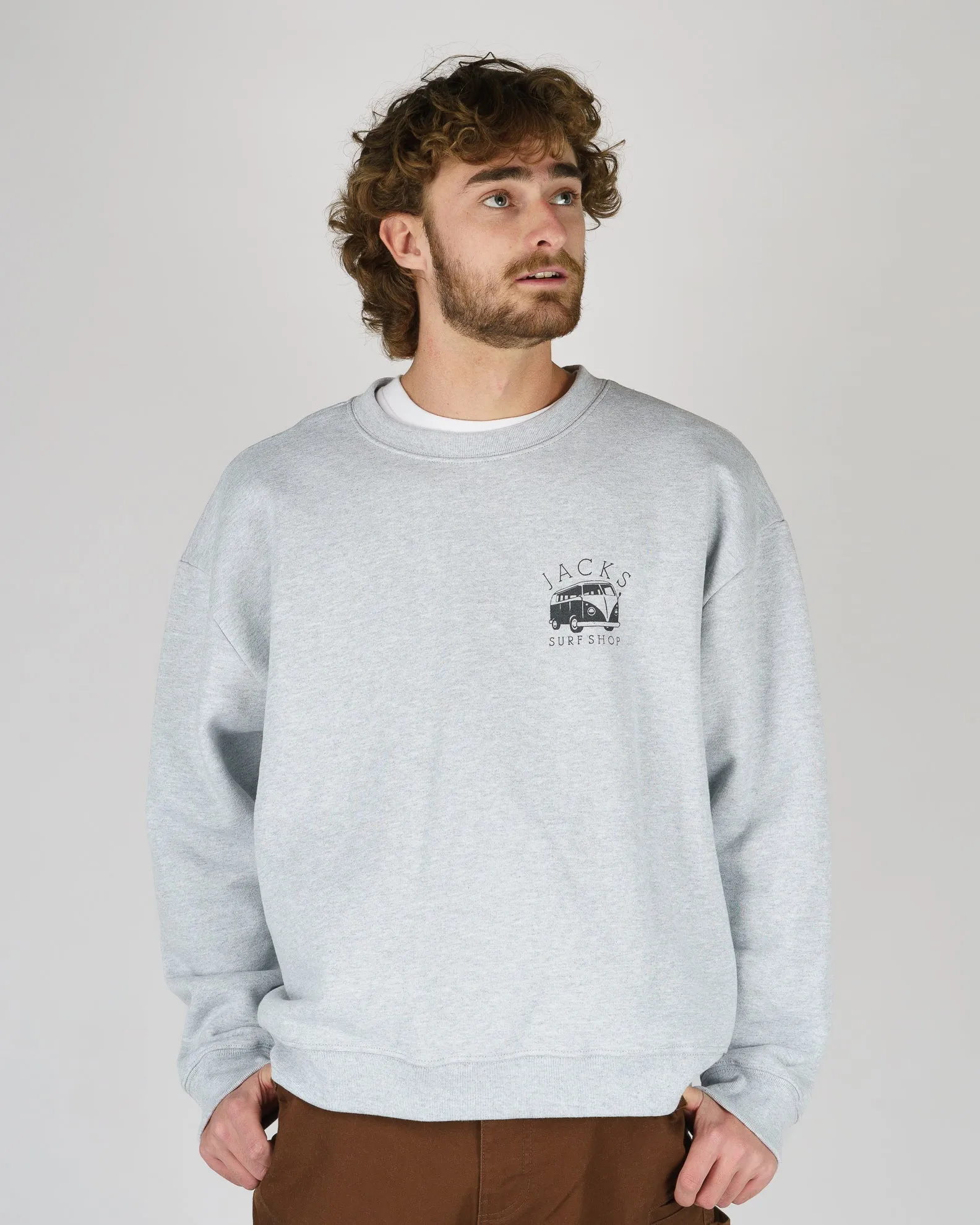Bus Stop Heavyweight Crewneck - Grey