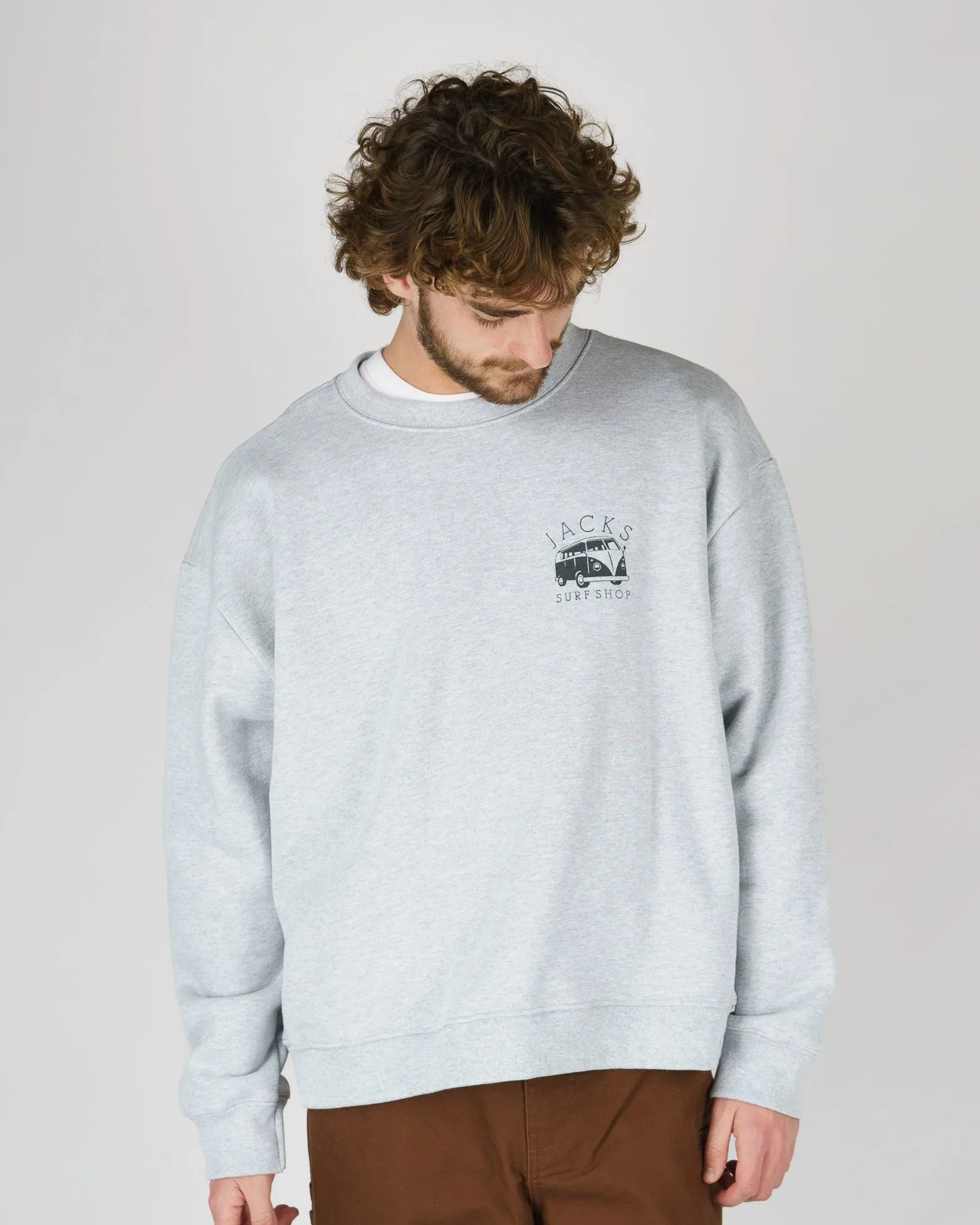 Bus Stop Heavyweight Crewneck - Grey