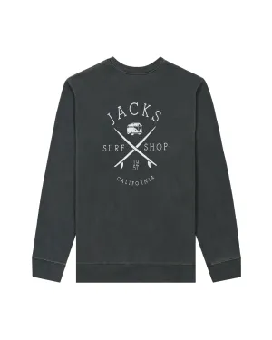 Bus Stop Pigment Crewneck Sweatshirt - Pigment Black